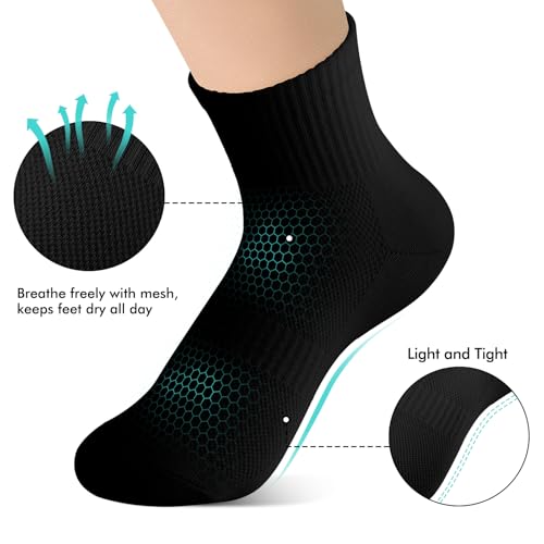 Ipletix 6 Pairs Ankle Socks for Women, Athletic Cotton