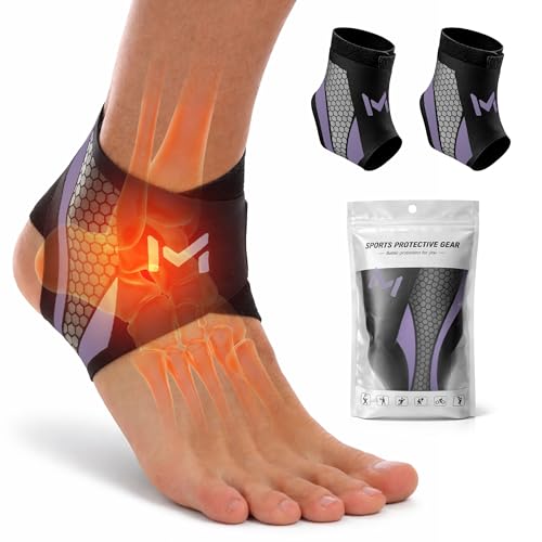 Ankle Brace Compression Support - 2 Pack, Purple