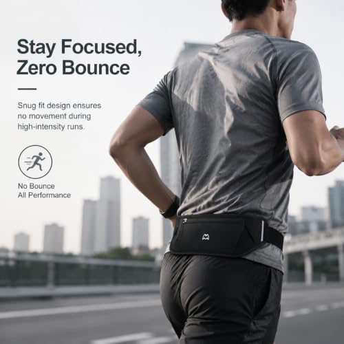 Simptech Black Reflective Waist Fanny Pack for Running & Outdoor Sports