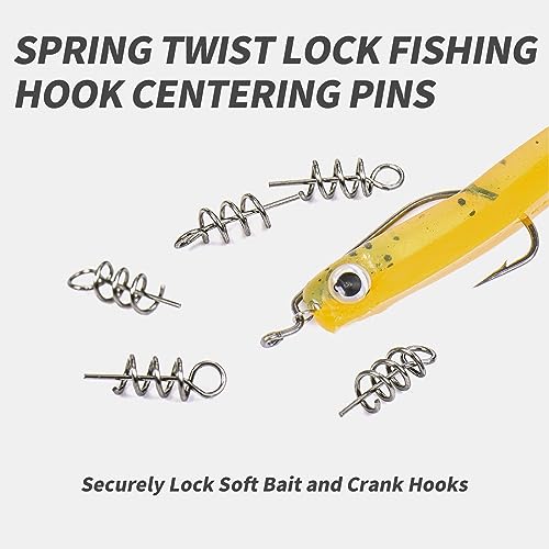 200 Pack Twist Lock Fishing Hook Centering Pins - 14mm