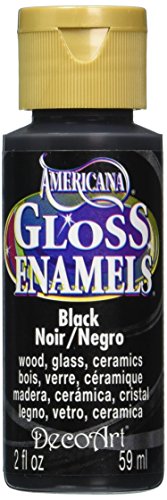 Americana Gloss Enamel Paint - 2 Ounce - Black