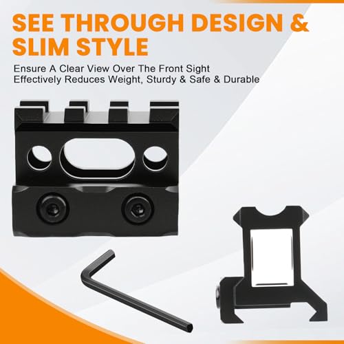 1-Inch Picatinny Riser Mount with 3 Slots for Scopes & Optics