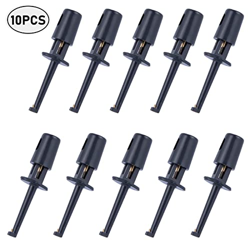 Fly Hook Hackle Pliers - 10PCS Plastic Fishing Tool, Black
