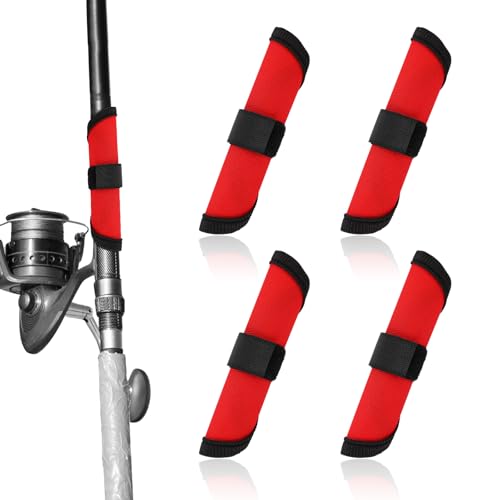 Fishing Lure Wraps - 5.9 Inch Hook Storage Protector, 4pcs Red
