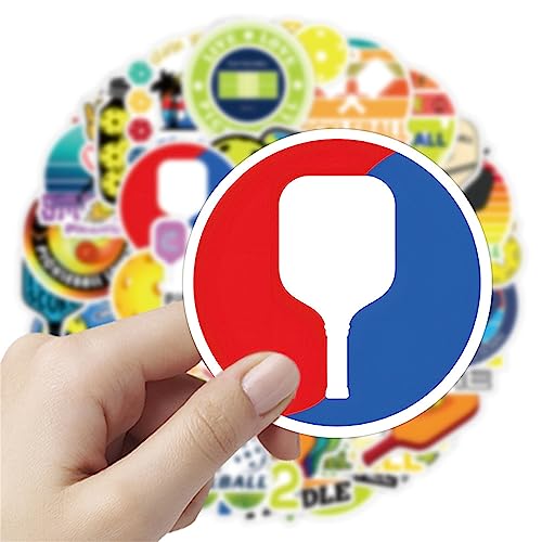 Pickleball Stickers - 50 Cute Vinyl Decals for Laptops & Water Bottles