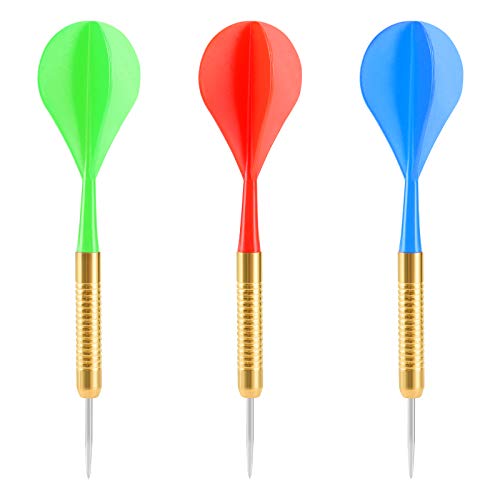 Steel Tip Dart Set - 12 Pack, 16g Metal Darts for Dartboard