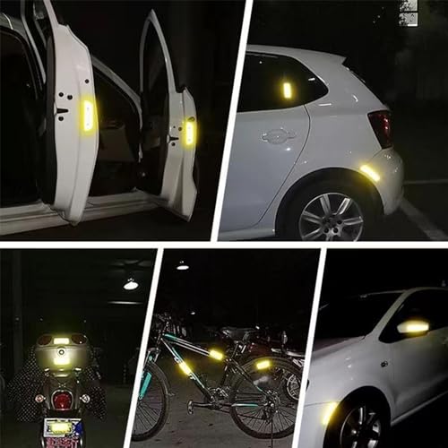 42Pcs Fluorescent Yellow-Green Reflective Stickers for Safety