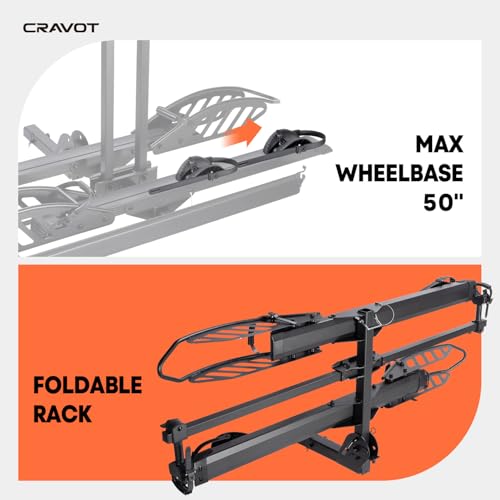E2 200lbs Capacity EBike Rack with Ramp for 2 Bikes - Foldable