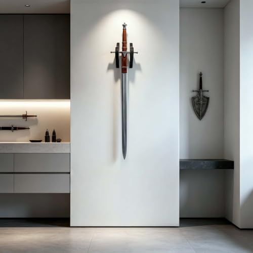 2/Set Sword Hook Wall Mount Samurai Hanger Display Holder Adjustable
