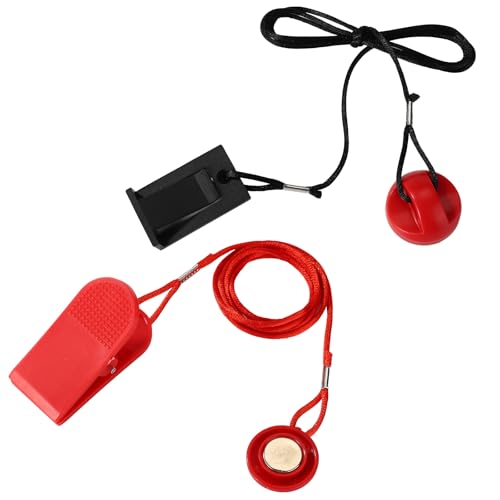 2-Pack Universal Treadmill Safety Key with Clip - Black & Red
