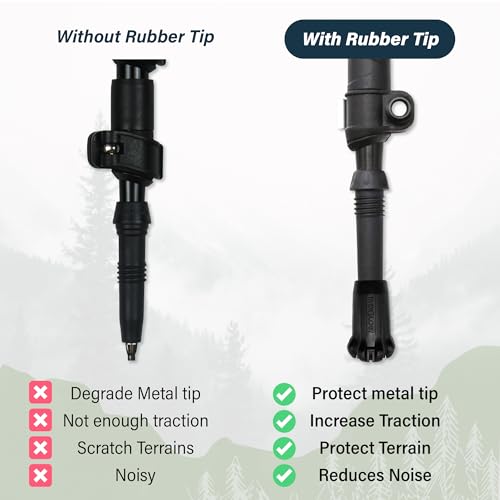 Trekking Pole Tips Replacement - 4pc Pack for Hiking Poles