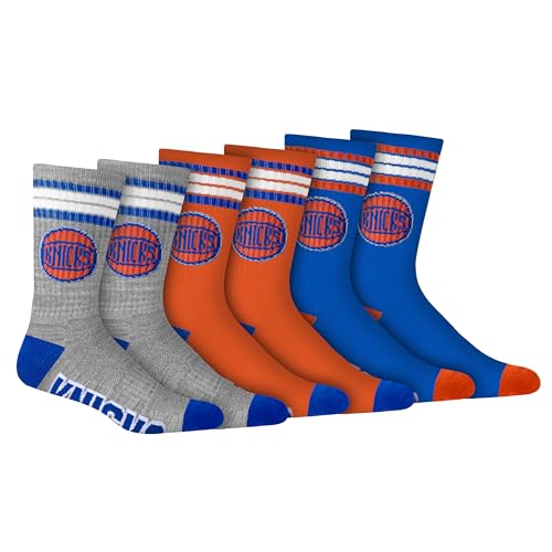NBA Men's Cushioned Crew Socks - New York Knicks 3 Pack