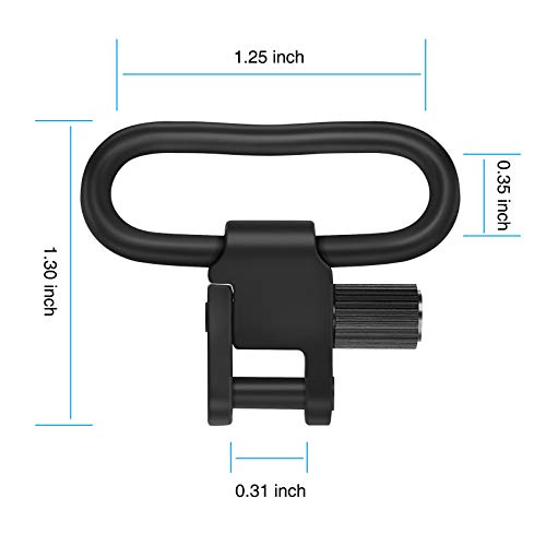 1.25 Inch Rifle Sling Swivels - EZshoot 2-Piece Set