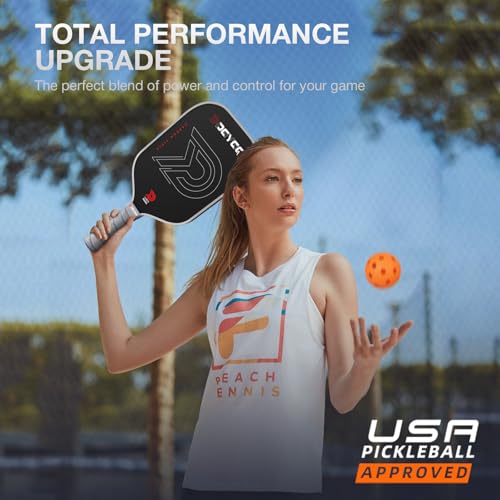 Pickleball Paddle with Polypropylene Honeycomb Core - Grey, 16.92" x 7.36"