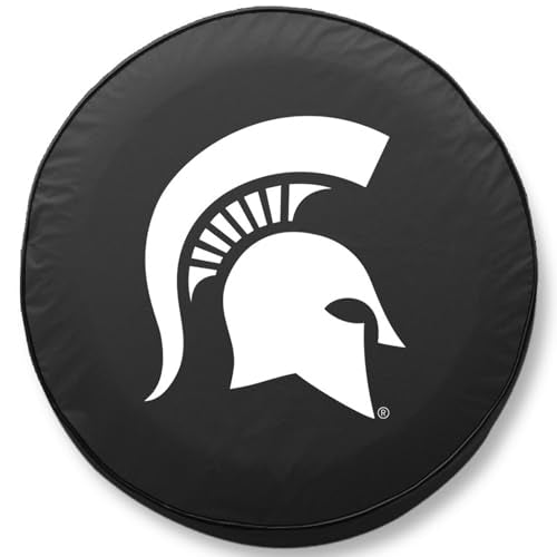 Michigan State University Tire Cover - Large 31.25x11 Black Vinyl