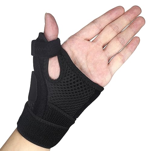 Adjustable Thumb Splint for Arthritis Pain Relief - Black