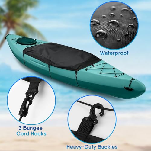 Waterproof Kayak Cockpit Cover 44x28 Inch UV-Resistant Dustproof Protector