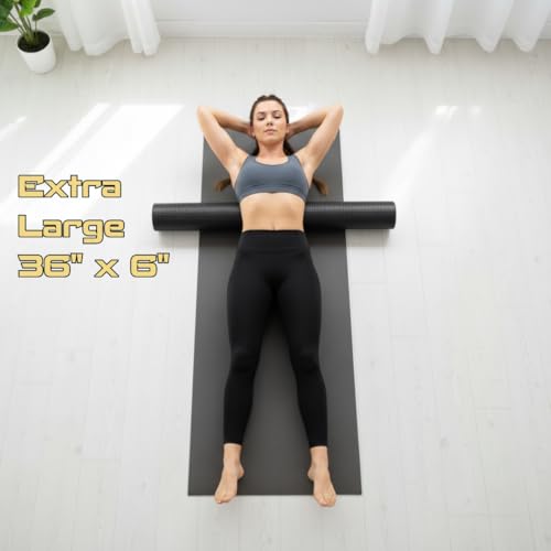 Fitizen Extra Large Foam Roller 36in - Deep Tissue Muscle Massage & Rehab