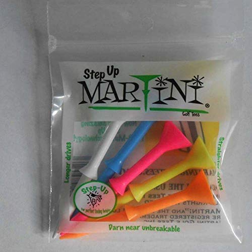 Martini Step-Up Golf Tees - 3 1/4 Inch Height, Pack of 5