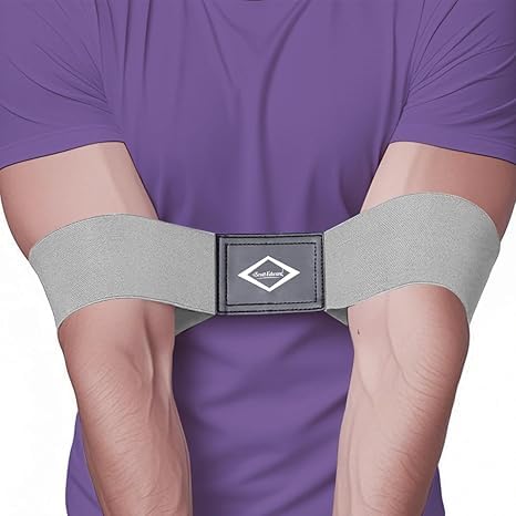 Golf Swing Training Arm Band - Gesture Alignment Aid - Grey, X-Large