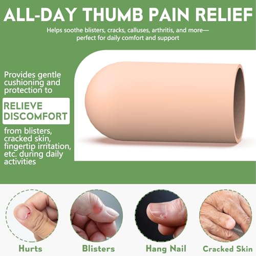 10 Pack Silicone Gel Finger Cots - Protective Thumb Caps for Pain Relief