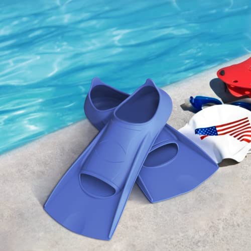 Gintenco Swim Fins for Adults & Kids, Training Fins - Light Blue, Size L