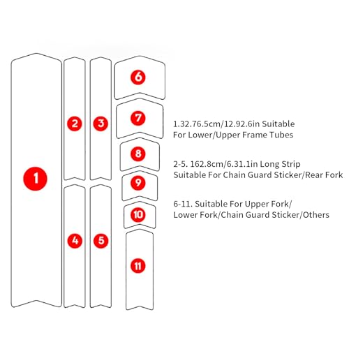 Bike Frame Stickers - 3D PVC Lightweight Protection for All Bikes