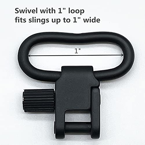 Metal Gun Sling Swivels Attachment Clips - 2 Pcs, 1 Inch