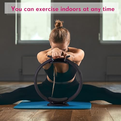 Pilates Ring - 11.81 Inch Black Yoga Circle for Resistance Training