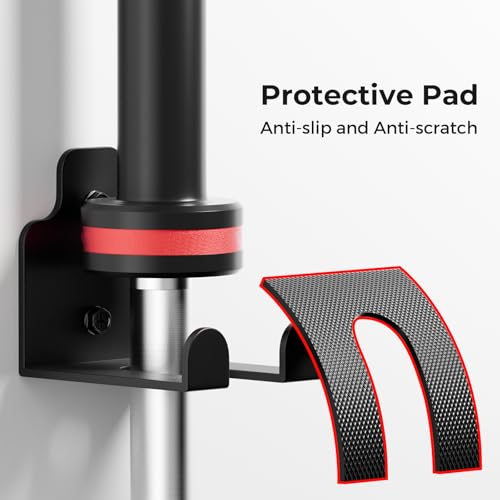 Barbell Wall Holder for Garage Gym - Black 1 Hook, Space Saving