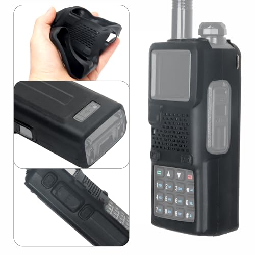 Black Rubber Soft Case for Baofeng 5RM Series Walkie Talkies