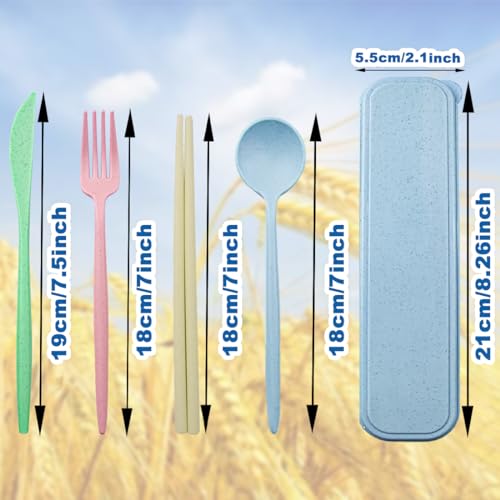 Reusable Travel Utensils Set - 4-Piece Cutlery with Case - Color 2