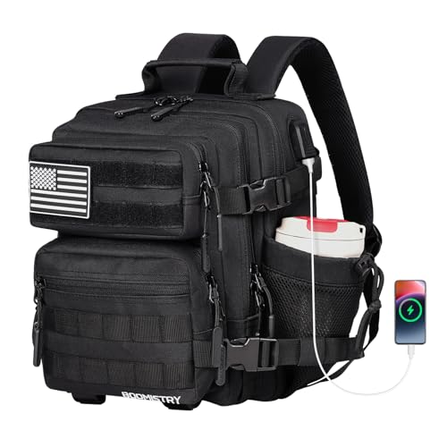 Boomistry 15L Mini Tactical Backpack Black-15L | Molle Everyday Use