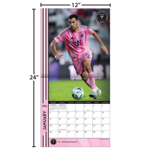 Inter Miami CF 2026 Team Wall Calendar - 12x12 with Bonus Pages