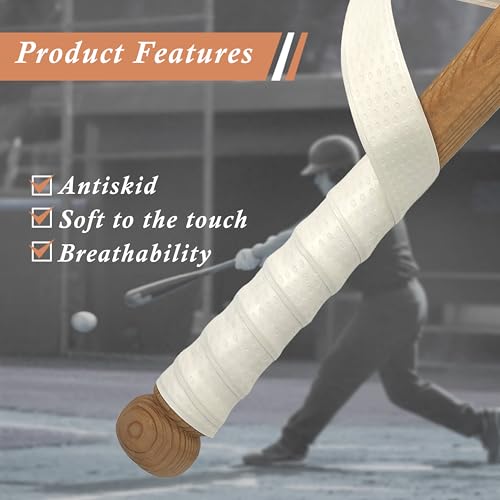 Bat Grip Tape for Baseball & Softball - Precut Wrap - Pink & White
