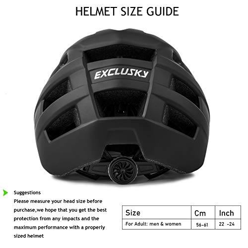 Lightweight Mountain Bike Helmet for Adults with Visor - A-Black