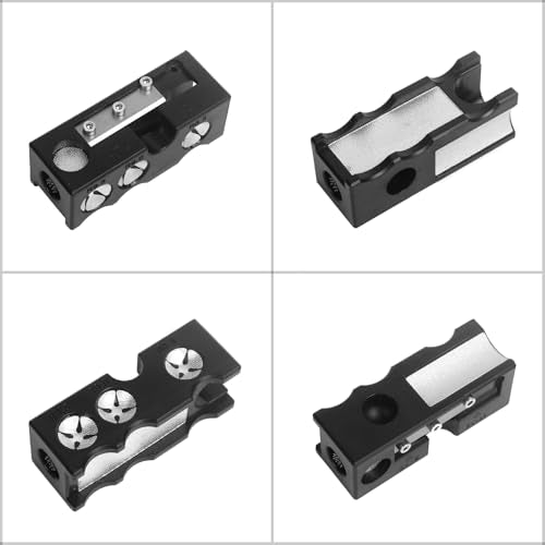 Pool Cue Tips Replacement Kit - 11-in-1 Shaper Tool with 20 Tips & Chalk - Black
