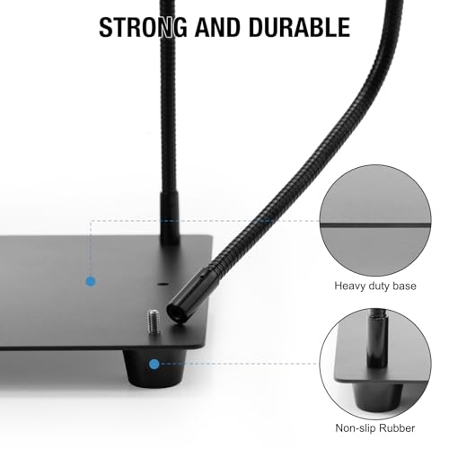 Helping Hands Soldering, PCB Holder Soldering Station Third Hand Tool with 5X Magnifying Glass with Light, 4 Arms Helping Hands Non-Slip Steel Weighted Base for Welding
