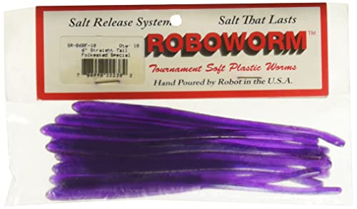 Roboworm 6-Inch Straight Tail Worm Bait - Folkestad Special