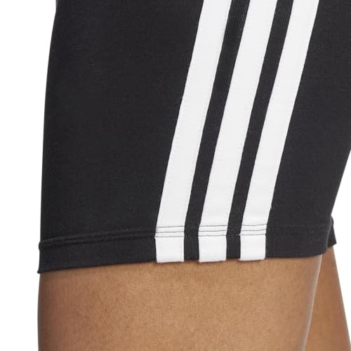 adidas Women's High-Waisted 3-Stripes Biker Shorts X-Large Black & White