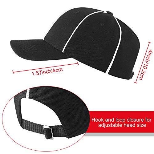 Referee Hat and Whistle Set with Lanyard - Black & White