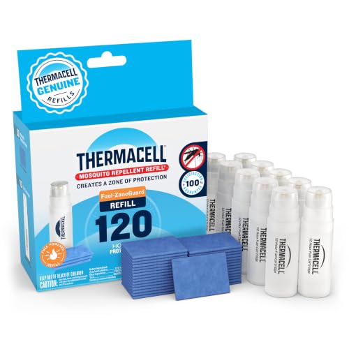 Thermacell 120-Hour Fuel-ZoneGuard Mosquito Repellent Refills – Genuine, EPA-Registered, 30 Mats & 10 Fuel Cartridges