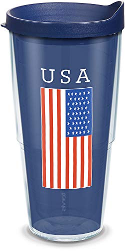 Tervis 24oz Americana USA Flag Double Wall Insulated Tumbler - Made in USA, Classic Travel Cup