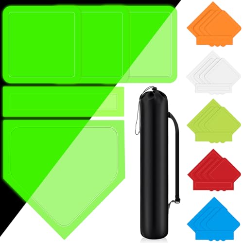 Baseball Bases and Home Plate Set - Fluorescent Green