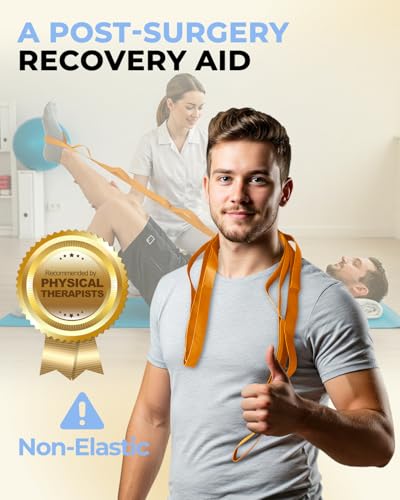 Stretching Strap with Loops for Physical Therapy - Orange