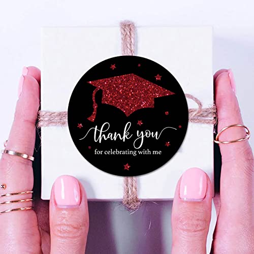 Graduation Thank You Stickers 2in - 40-Pack Congrats Party Favor Labels