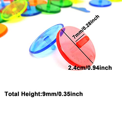 100PCS Plastic Golf Ball Position Markers - 5 Colors, 24mm