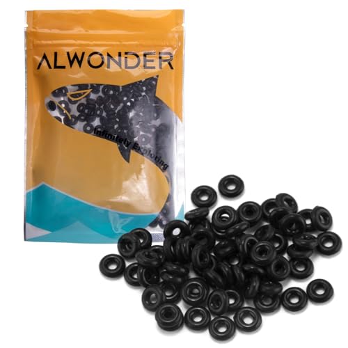 250-Pack Silicone Bait Stoppers for Soft Plastic Lures - Black, Small