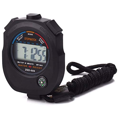 12 Pack Digital Sports Stopwatch Timer with Alarm & Date Function