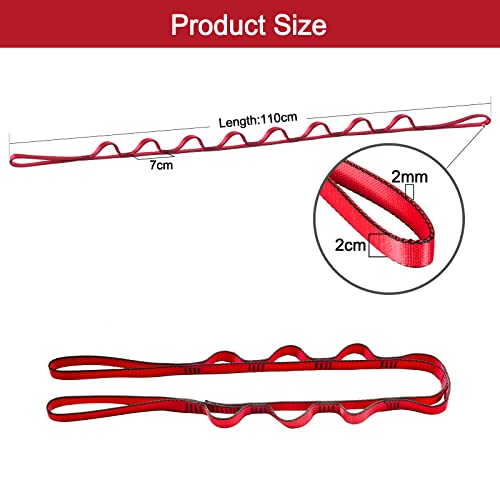 23KN Heavy Duty Adjustable Daisy Chain Straps - Red, 2 Pack